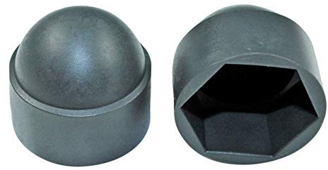 SN-TEC Sechskant Abdeckkappen Kunststoff, Größen Auswahl von M4 bis M16 (SW 7 bis SW 24), Farben Auswahl: schwarz/weiß/grau/anthrazit (50 Stück) (M16 / SW 24mm, Anthrazit)