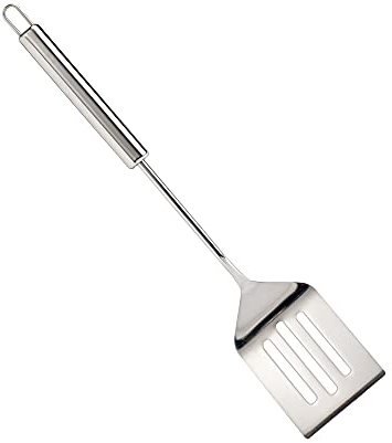 Cook'in Garden Spatule en Inox - Modèle AC151 - Utilisable sur Plancha et Barbecue - Longue durée de vie - Dimensions L35,5 x l7 x 3,3H centimètres