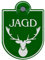 Schilderio Premium Saugnapfschild Schild Jagd 3 mm Acrylglas ca 90x125 mm Jagd Schild Auto mit 1x Saugnapf 30 mm Autoschild Jagd zur Befestigung an Autoscheiben von innen