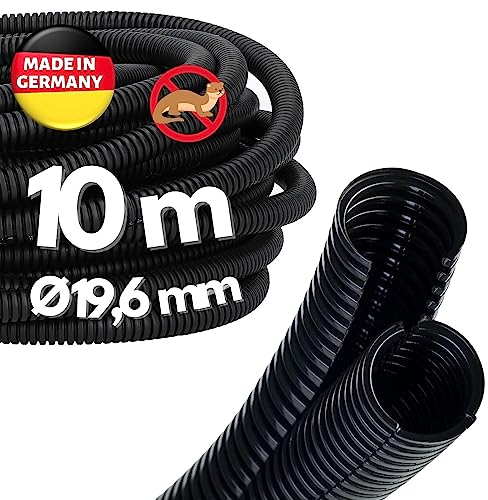 10 Meter Kalitec Wellrohr Twin NW 22 I Wellschlauch zweiteilig I Solarwellrohr I Marderschutzrohr I Leerrohr I Kabelschutz AD 25,4 mm ID 19,6 mm