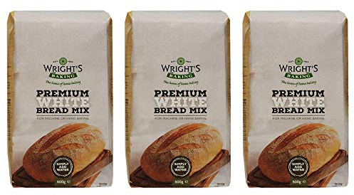 Wright's Baking Premium White Bread Mix 500g (Pack of 3)