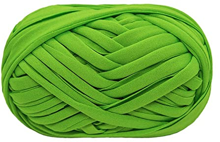 T-Shirt Garn Strickgarn Stoff Häkelstoff für Summer Hand DIY Tasche Decke Kissen Häkelprojekte 100g (# 19 Grün)