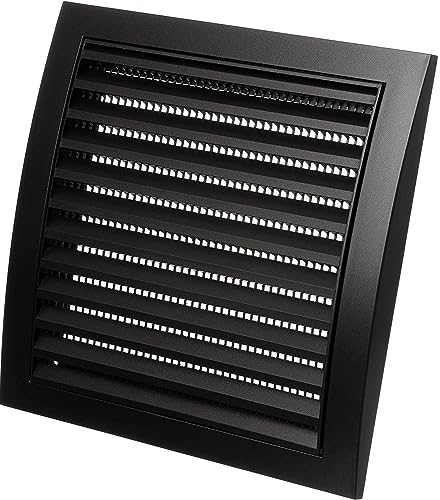 190x190mm / 8x8 inch Anthracite Plastic Ventilation Grille - Air Vent Cover with Insect Protection