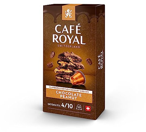 Café Royal Chocolate Peanut 100 capsules en aluminium compatibles avec Nespresso