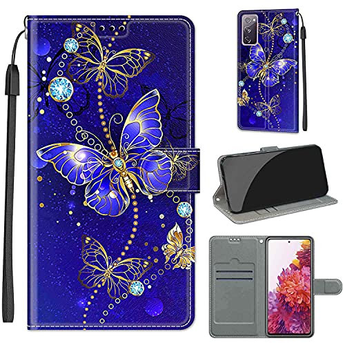 TOMYOU for Samsung S20 FE Case, Wallet Leather Flip Case Pattern Cover with Card Holder Magnetic Closure Kickstand Shockproof Phone Case for Samsung Galaxy S20 FE