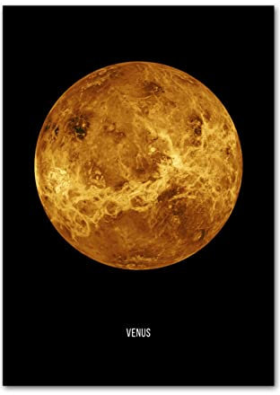 STUKE Wanddeko Wohnzimmer Astronomie Poster Venus Planet Nordic poster & kunstdrucke Wand Bilder Leinwand Bild Wandbild für Wohnzimmer Klassenzimmer Dekor Ästhetik 50x70cm Ohne Rahmen