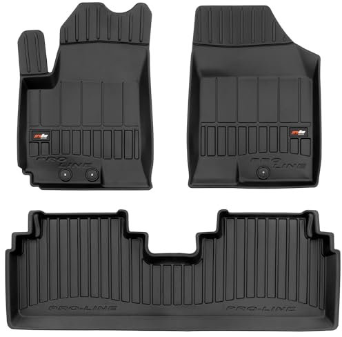 SMK Gummimatten auto fußmatten Satz passend für Kia Venga 2009-2019 Erleben Sie einen neuen Standard des Reisens mit rutschfesten auto fussmatten - Mehrjahres- auto teppiche für alle Straßenverhältnis