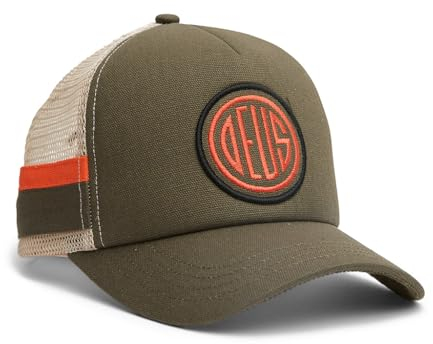 Deus Woven Pill Trucker Cap - Olive