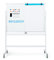 LIFEZEAL Tableau Magnétique Double Face Pivotant à 360°,Tableau Blanc sur Pied 120x90cm avec Hauteur Réglable 161/181cm,Tableau Effaçable à Roulettes pour Enfants, Adultes (Blanc,120x90cm)