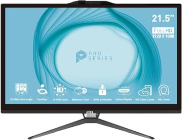 MSI All in One Pro AP222T-217EU 21,5 Zoll Intel Pentium Intel Pentium Gold G7400 4 GB RAM 128 GB SSD