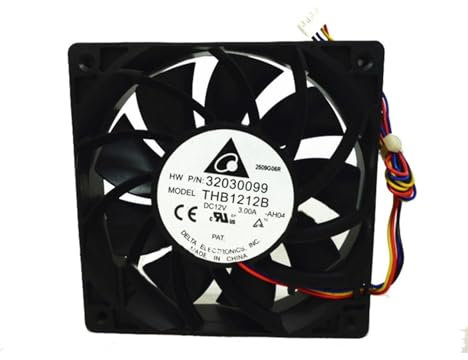 Ventilateur de refroidissement à grande vitesse, 12CM, 120mm, 12025, 12V, 3A, THB1212B, Double boule, 120x120x25mm