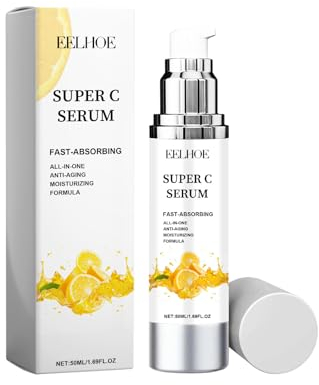 Super Vitamin C Serum mit Hyaluronsäure und Niacinamide für Gesicht 50ml, Gesichtspflege Serum Anti-Aging Gegen Falten Gesichtsserum Moisturizer Essence Skincare Produkte