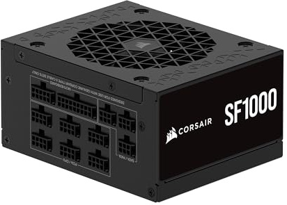 CORSAIR SF1000 (2024) Fully Modular Low Noise 80 Plus Platinum ATX Power Supply â€“ 3.1 Compliant â€“ PCIe 5.1 Ready â€“ SFX-to-ATX Bracket Included â€“ Black