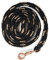 Führstrick Pferd mit Panikhaken Rosegold Pferde Strick Länge 2m viele Farben mit Glitzer (Schwarz-Gold)
