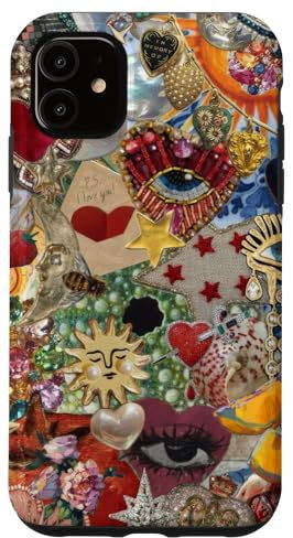 iPhone 11 Vintage Mosaic Art Charm Scrapbook Trendy Collage Case