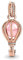 Lkwidi Donna Ciondolo-Palloncino d'aria calda rosa scintillante penzola Argento 925 Colgantes con Zirconia cubica per Charm Bracciale