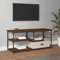 Iiaky Meuble TV chêne Marron 103x38x46,5cm Bois d'ingénierie et Acier,Meuble TV Étagère,Meuble d'angle TV,Meuble Haut Salon