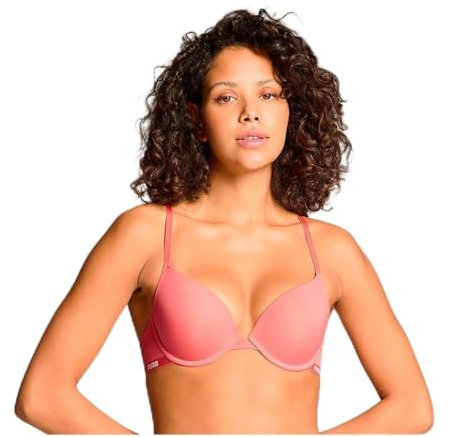 PUMA Damen Pushup Bra, Coral, 85B EU