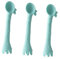 Beatifufu 3st -trainingslöffel Gummifreundliche Löffel Giraffe Löffel Küchenwaren Sicherheitslöffel Für Kleinkinder Utensilien Kleinkind Löffel Säuglingslöffel Beißlöffel