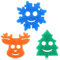 Baderke 3 Stück Weihnachtsreinigungsschwämme, niedlicher Küchenschwämme, Weihnachtsschwamm, temperaturempfindlich, kratzfest, Reinigungsschwämme, Schrubber für Geschirr, Töpfe, Pfannen,