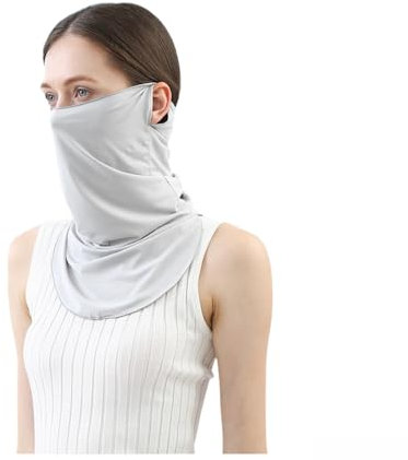 Rocky Green Sommer UV-Schutz Halstuch, Atmungsaktive Gesichtsmaske für Outdoor Radfahren, Wandern, Laufen - Feuchtigkeitsableitende Sturmhaube, Schlauchschal mit Ohrschlaufen, Sonnenschutz &