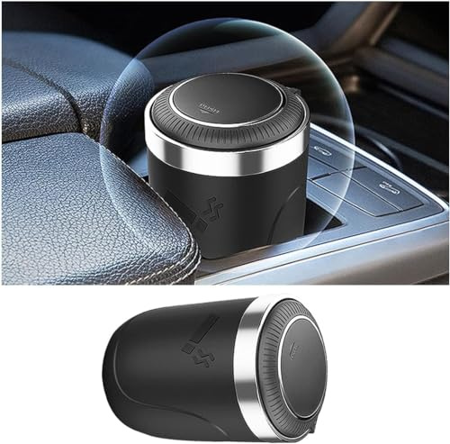 ChegLI Auto Aschenbecher für VW Passat/Polo/Tiguan/Touareg/TCross/TRoc/Up, tragbar Aschenbecher mit Deckel Abnehmbarer Innenraum Zubehör Geruchssicher Staubdicht