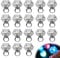 HIULLEN 18 Stück Party Leuchtende Ringe, LED Leuchtringe Blinkende Ringe, Lustiges Party Spielzeug für Kinder und Erwachsene, leuchtendes Fingerspielzeug, leuchtende Gelringe, Fingerlichter
