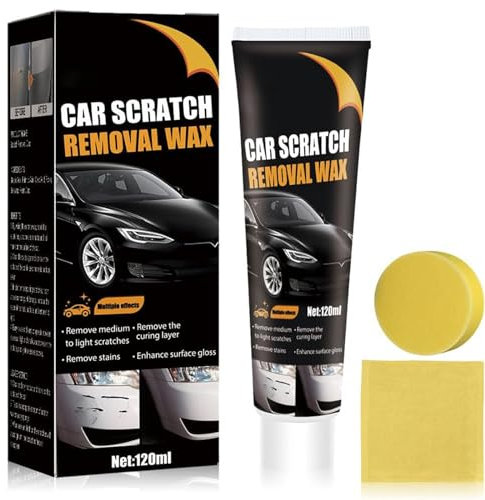 2pcs Scratch Remover for Vehicles,2025 Upgrade Car Scratch Remover for Deep Scratches,Car Polishing Wax for Vehicles,Auto Paint Scratch Repair Kit with Wipe and Sponge (120ml)
