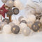 ENLACE LED Fairy Lights with Cotton Balls, 1.5 m, 10 Lights, Grey and White, 3 cm Balls, Battery Operated
