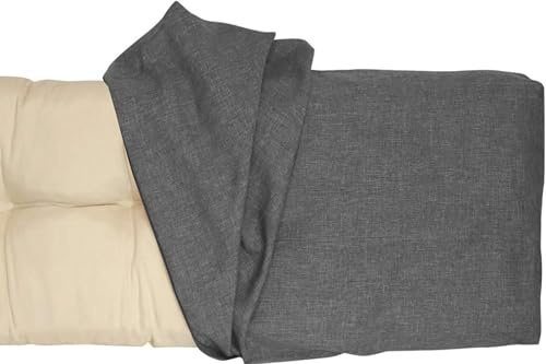 AQIGR Bezug-Bankkissen Sitzkissen mit Reißverschluss Bezug für Sitzbank Waschbar Abnehmbar, Eckbank Auflagen Hussen für Innen Outdoor Fensterbank Couch(Dunkelgrau,160x60x8cm Thick)