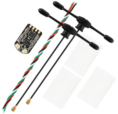 Radiomaster RP3 ELRS Receptor ExpressLRS Nano Receptor de 2.4 GHz con antena dual UFL T de 79 mm para control remoto ELRS FPV, ideal para pequeños coches y barcos