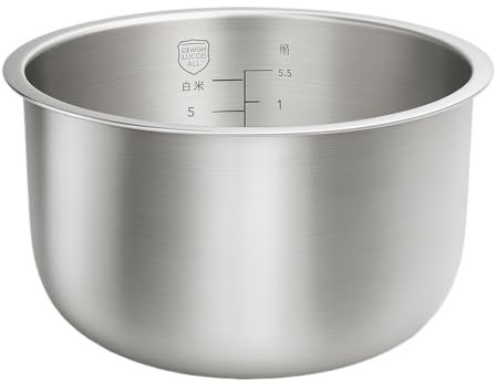 Stainless Steel Inner Pot Compatible for Zojirushi B261 /B263 Replacement Pot Accessories for Rice Cookers, Universal 316 Zero Coating Pot Liner Pot Liner Kitchen Tools Rice Cooker Parts(B263)