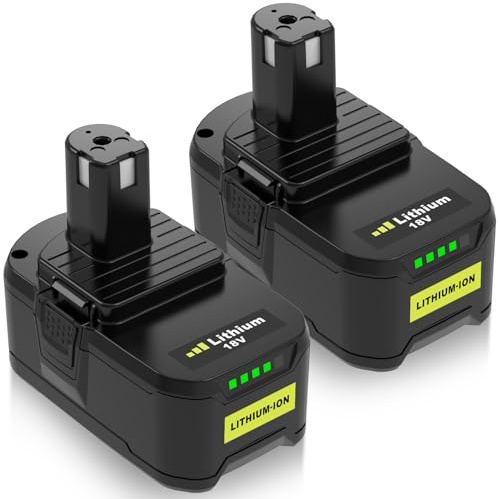 2Stück 8000mAh P108 Ersatz für Ryobi 18V Akku RB18L50 RB18L40 RB18L25 RB18L15 RB18L13 P107 P104 P102 P103 Werkzeugen Akku