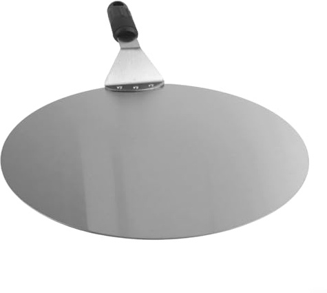 Pala per pizza in acciaio inox, sollevatore per torte da forno con manico (30,5 cm)