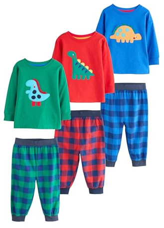 NEXT Jungen Schlafanzughose mit Karomuster im 3er-Pack 74-152
