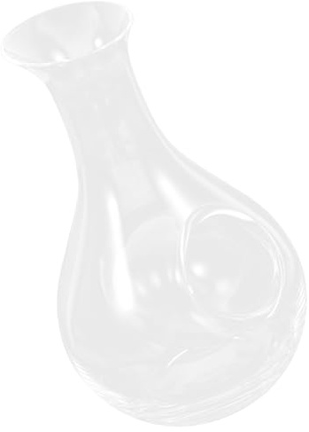 HOMSFOU Carafe à Vin Japonaise en Verre Cristal 385 Ml, Carafe à Vin Créative Bec Verseur Incliné, Design Simple et Surface Lisse, pour Bar, Restaurant et Usage Domestique