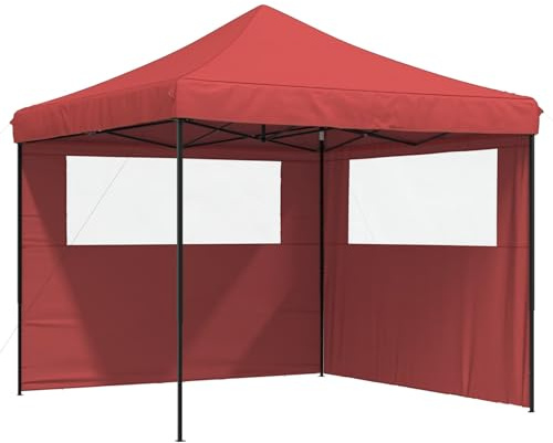 vidaXL Party-Zelt Bordeauxrot 292 x 292 x 315 cm Oxford-Stoff, Garten und Terrasse, modernes Party-Zelt, schnell aufzustellen, tragbarer Sonnenschutz für Outdoor-Events