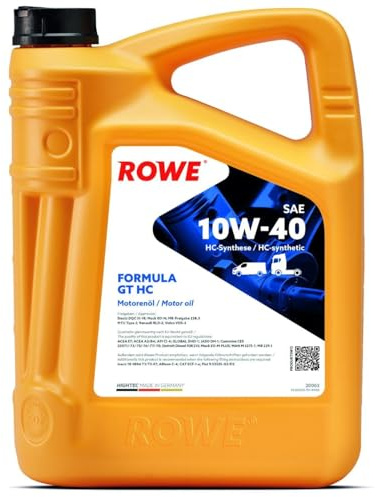 ROWE HIGHTEC Formula GT SAE 10W-40 HC - 5 Liter Motoröl für gemischten Fuhrpark (HC-Synthese-Öl) | Made in Germany