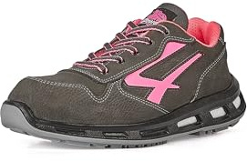 U-Power Red Lion Candy, Unisex-Sicherheitsschuhe, leichte, flexible, pannensichere Lederturnschuhe, mit Infinergy-Einsatz, mit Aluminium-Zehenkappen - Grey & Pink 38
