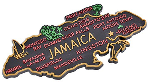 YNuth Jamaica's Map Fridge Magnet for Home Decor 3.8x9.2cm