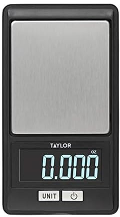 Taylor High-Precision Digital Portioning Scale with Cover, 16OZ/500G, Black