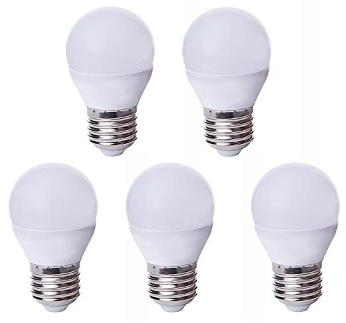 edi-tronic 5x LED Lampe E27 12V 3W G kaltweiß 250lm 4000K Birne Energiesparlampe 12 Volt Licht