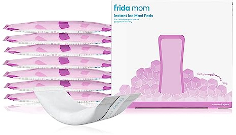 Frida Mom 2-in-1 Postpartum Pads, Absorbent Perineal Ice Maxi Pads, Instant Cold Therapy Packs and Maternity Pad in One