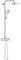 GROHE Rainshower Smartactive 310 - Duschsystem mit Thermostatbatterie (Wandmontage, höhenverstellbar, Verbrühungsschutz, Sicherheitssperre bei 38°C), chrom, 26648000