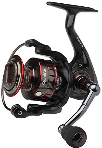DAM Quick 4 FD, Angelrolle, Spinnrollen, Allround-Angeln, Hochgeschwindigkeitsrolle für reibungslose und kraftvolle Leistung, Unisex, Rot, Schwarz, 5000
