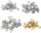 400 Stück Sprungringe, 1,2 mm x 8 mm/9 mm/10 mm, offene Ringe, Jump für Halskette, Armband, Ohrring, Jump-Ringe, für Basteln, Schmuckherstellung (Silber und Gold)