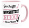 SpecialMe® Tasse mit Name personalisiert Geschafft! eigener Text Geschenk Abschluss-Prüfung rosa Keramik-Tasse