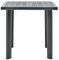 Gawany Gartentisch Balkontisch Terrassentisch Campingtisch Beistelltisch Esstisch Tisch Witterungsbeständig Anthrazit Kunststoff 80x75x72cm, Grau