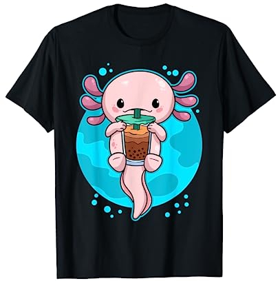Adorable hawaolotl Bubble Tea avec paille Boba Tea T-Shirt