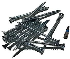 Sanitärshop Baustoffe & Sanitär: 1 x Justierschrauben 6x70mm - 100 Stück Stellschrauben verzinkt zum Höhenausgleich von Holzlattungen inkl. Bit Antrieb TX25